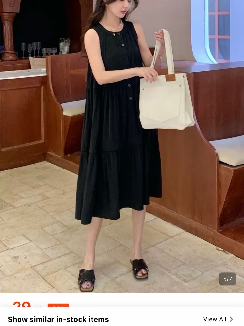 Sleeveless Black Midi Dress - Classic Summer Style